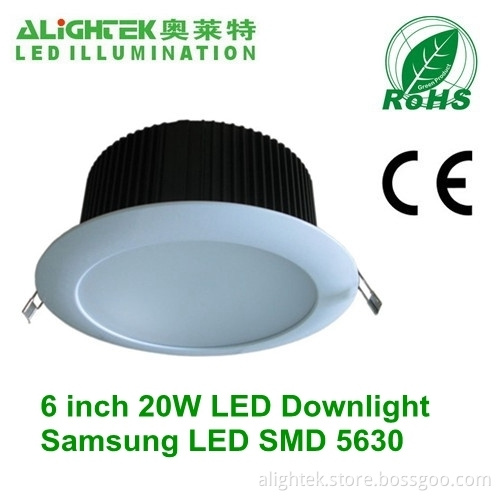 6 Inch Dimmable Led Downlight 20w